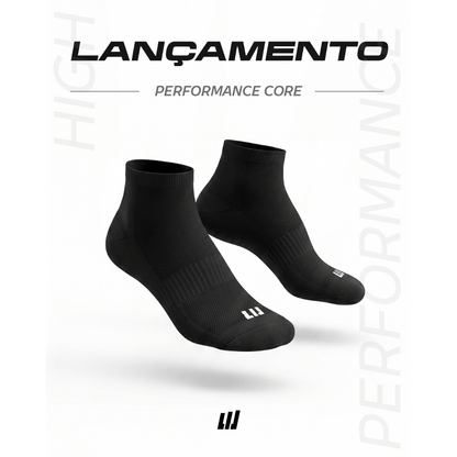 Kit 4 Pares Meia Performance Cano Curto Poliamida Core Dia a Dia Casual Dry Fit Academia Unissex