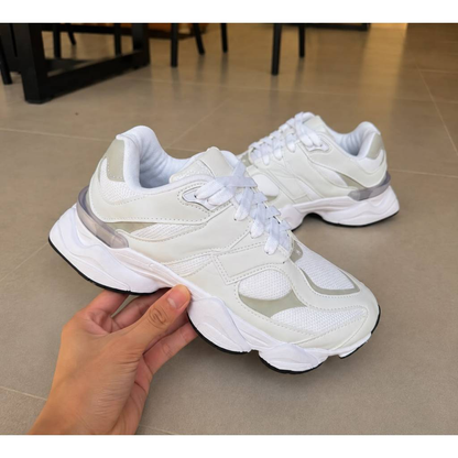 Tenis Feminino 9060 Casual Marrom Chunky Solado Robusto Retro Confortavel Urbano