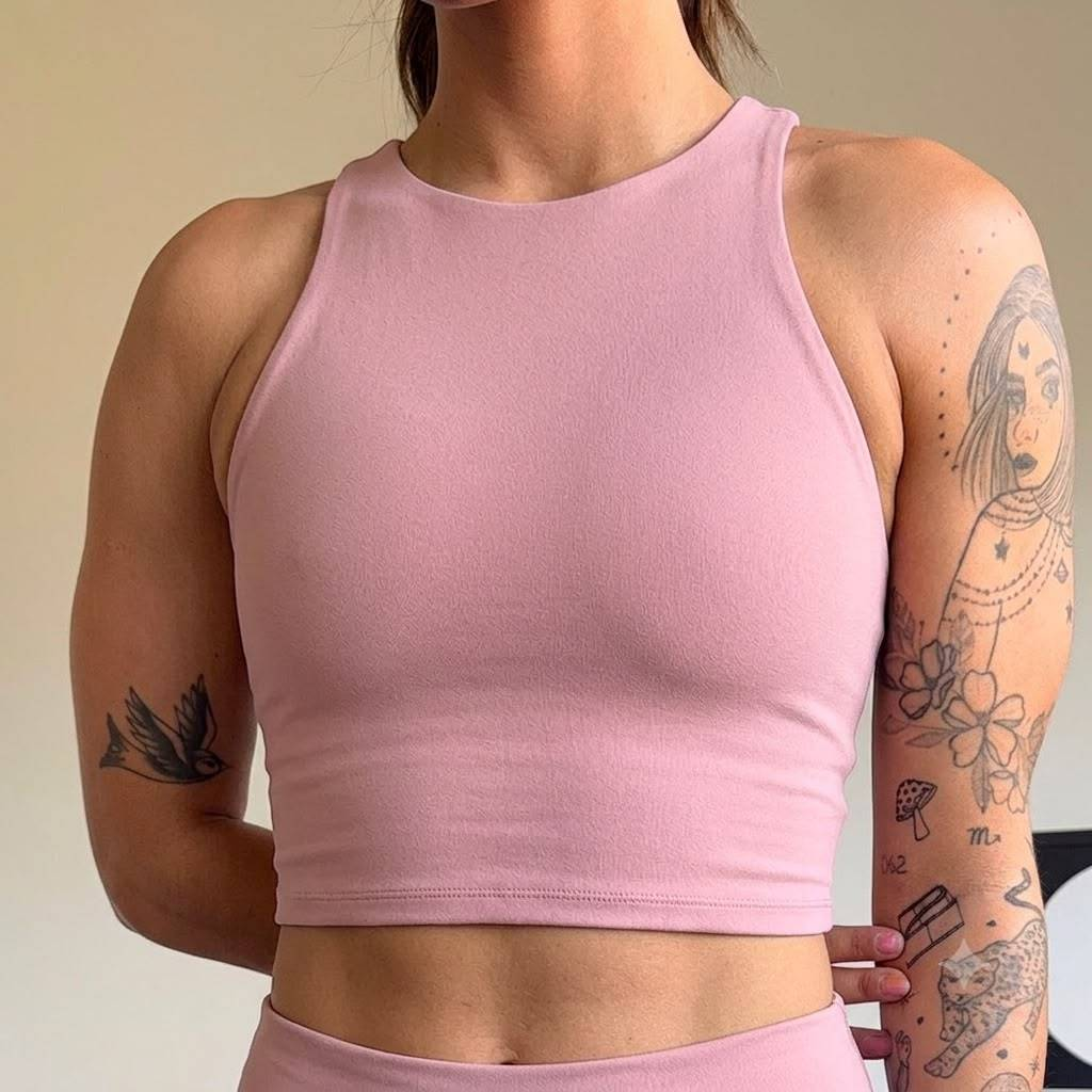 Top Fitness Feminino de Suplex com Alta Compressão