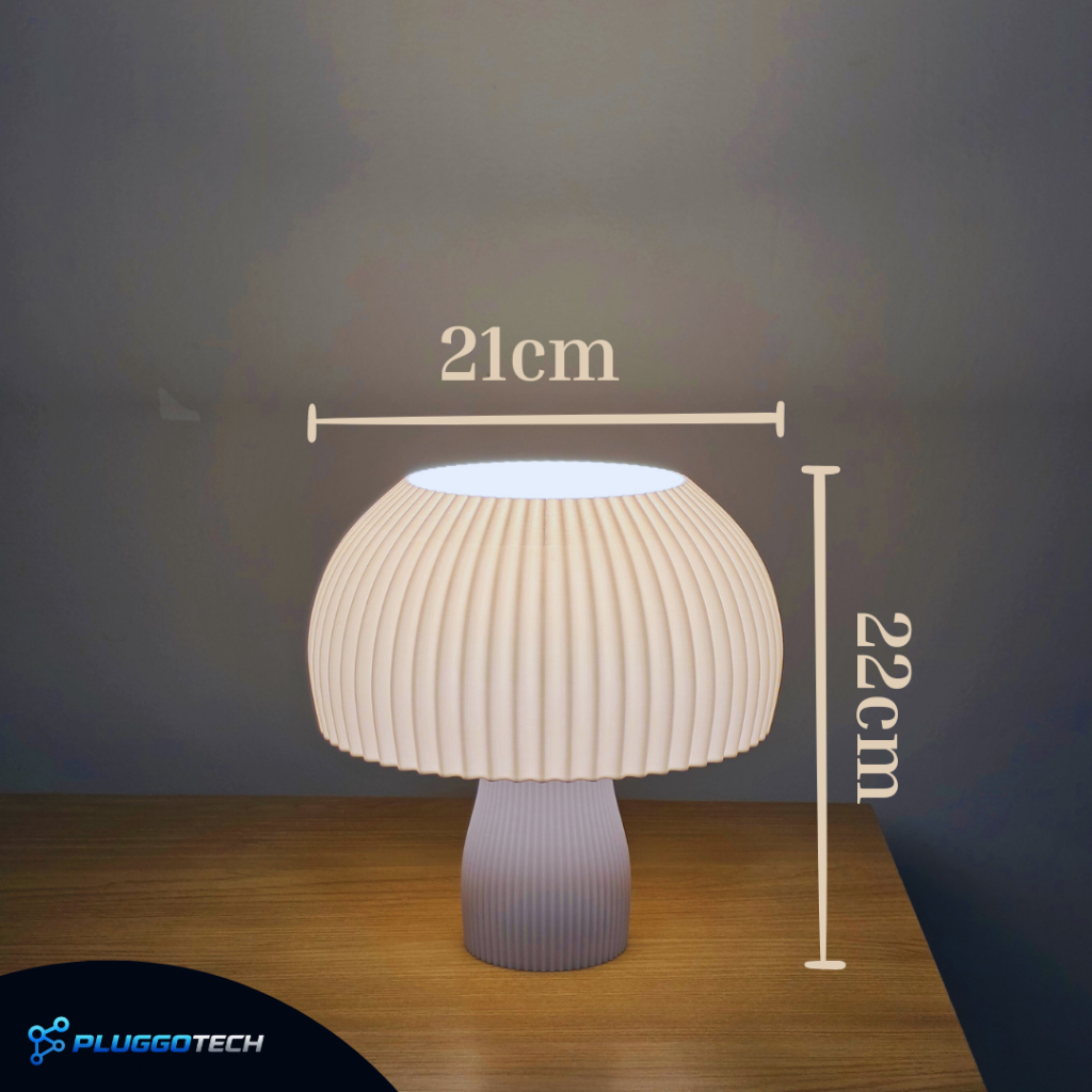 Abajur Luminária de Mesa Cogumelo Cabeceira Mush Design Moderno Minimalista Quarto Sala Escritório