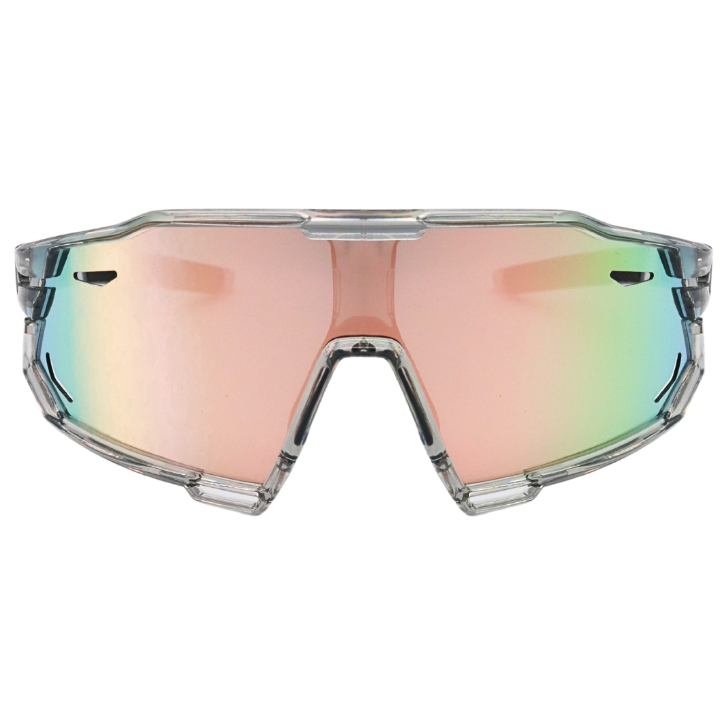 Óculos Esportivo Polarizado Premium Cinza Rose Espelhado Tendencia Blogueira Corrida Fitness uv400