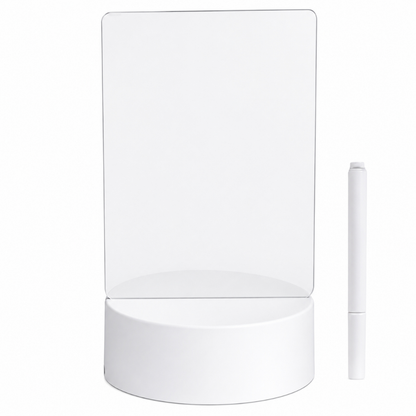 Luminária Led Lousa de Mesa Para Escrever Frases Recados Com Caneta Cabo USB
