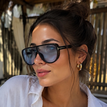 Óculos de Sol Feminino Estilo Máscara UV400