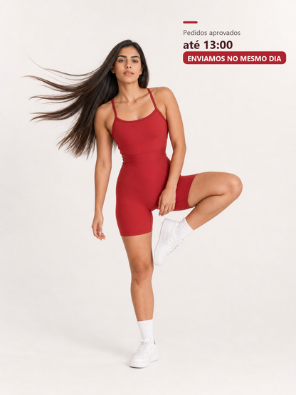 Macaquinho Feminino Academia De Alcinha Fitness Zero Transparência Suplex Premium Modela Corpo