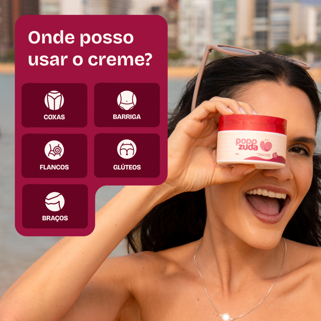 Popozuda Creme Corporal Termoativo para Estrias e Celulite 200g | Efeito Aquecimento
