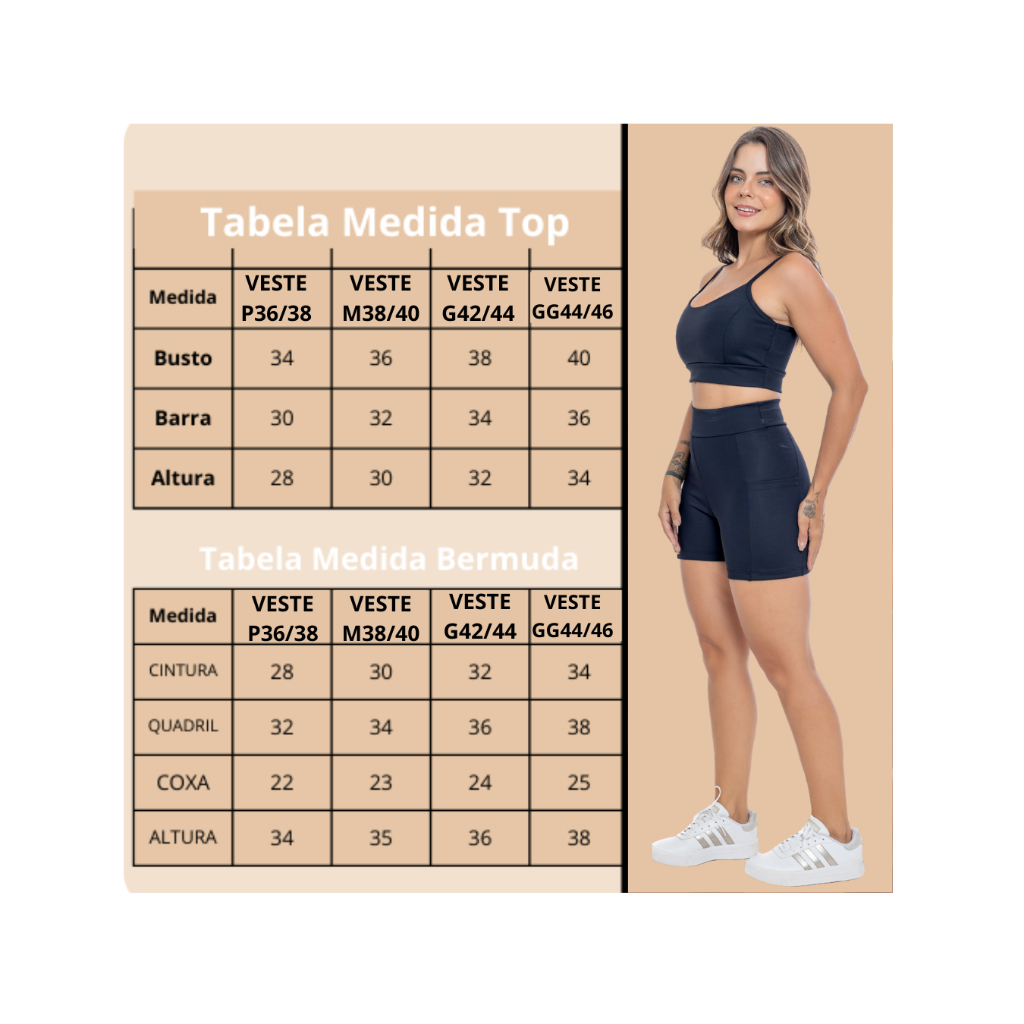 Conjunto Academia Corrida Treino Poliamida Zero Transparência shorts e Top de Alça