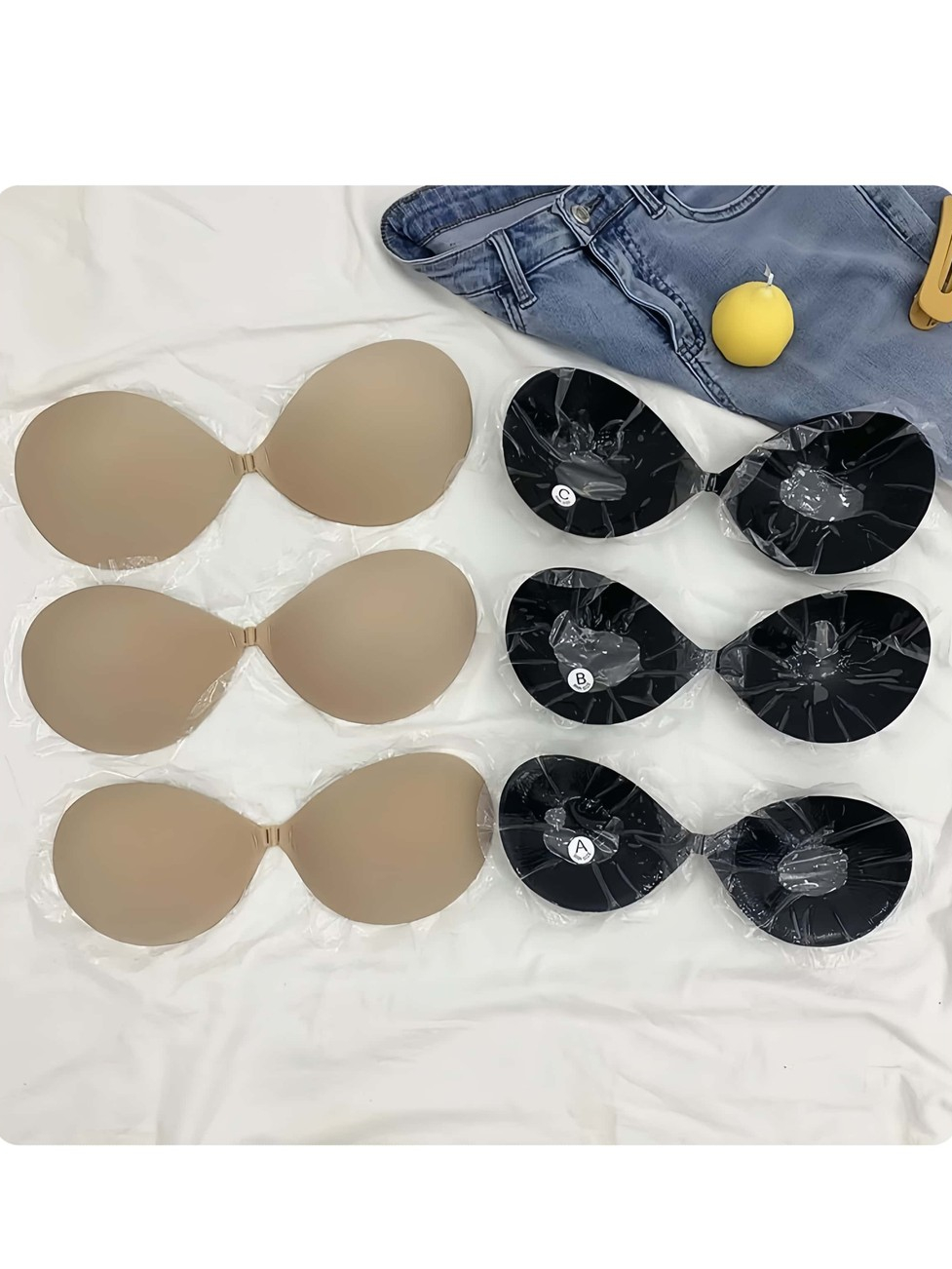 Sutiã Invisível Push-Up-Copo Sem Alça Autoadesivo Confortável Reutilizável| Ideal para Vestidos