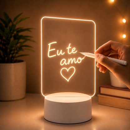 Luminária LED Lousa de Mesa com Caneta — USB