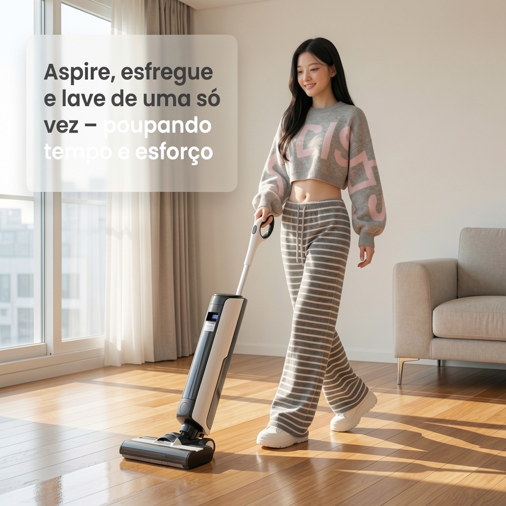 Aspirador e Lavador Inteligente 3 em 1 Autolimpante