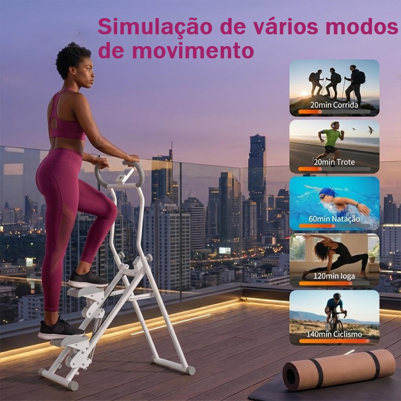 Simulador De escada e Caminhada para casa Dobrável suportar 150KG Escalador Treino Em Casa