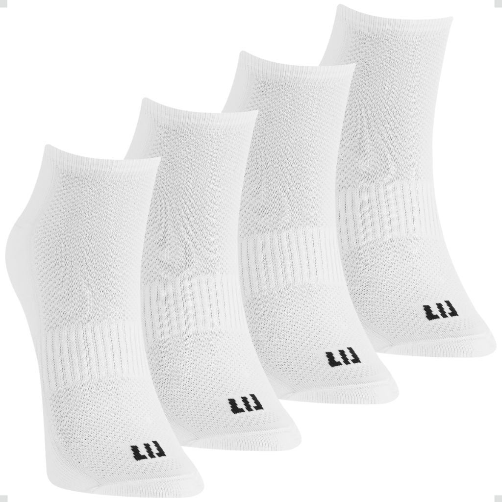 Kit 4 Pares de Meias Esportivas de Poliamida Cano Curto