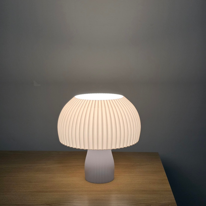 Abajur Luminária de Mesa Cogumelo Cabeceira Mush Design Moderno Minimalista Quarto Sala Escritório