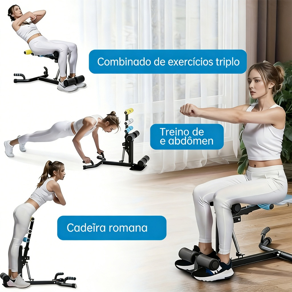 Máquina de Agachamento Profundo Ajustável | Exercícios de Núcleo e Pernas e glúteos