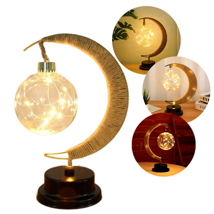 Luminária Lua Crescente com Globo Luminoso — LED