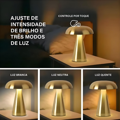 Luminária De Led Com Sensor De Toque Forma De Cogumelo