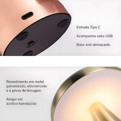 Luminária De Led Com Sensor De Toque Forma De Cogumelo