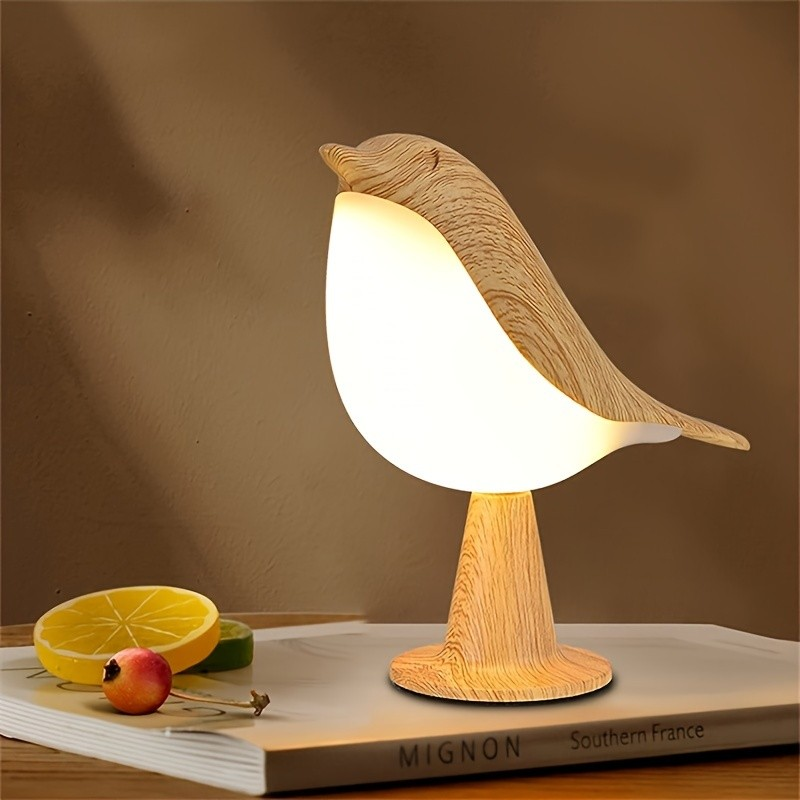 Luminária de Mesa LED Pássaro Touch Dimerizável — Recarregável