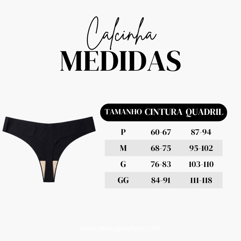 12/10/8/4 Calcinhas Sem Costura Fio Dental Corte a Laser Acabamento Premium