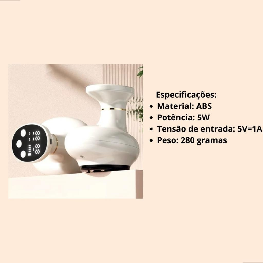 Massageador Corporal Elétrico Sucção Ventosa a Vácuo Ventosaterapia